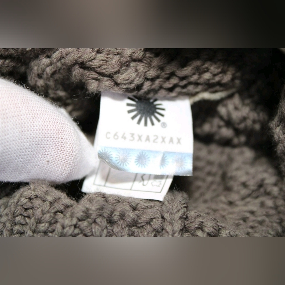 UGG Kiandra Willow Ribbon Bow Gray Knit Sweater Fabric Suede Shearling Boots 10 - Picture 15 of 16